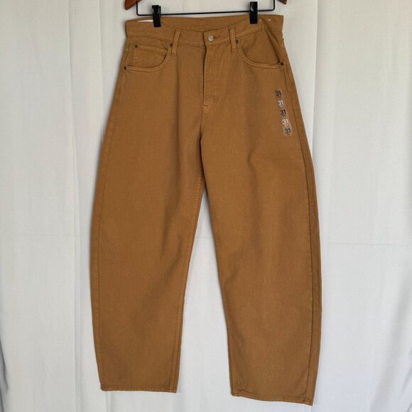 Gap Barrel High Rise Slouchy Relaxed Jeans in Riverbed Brown Size 31/12 R - Picture 9 of 14